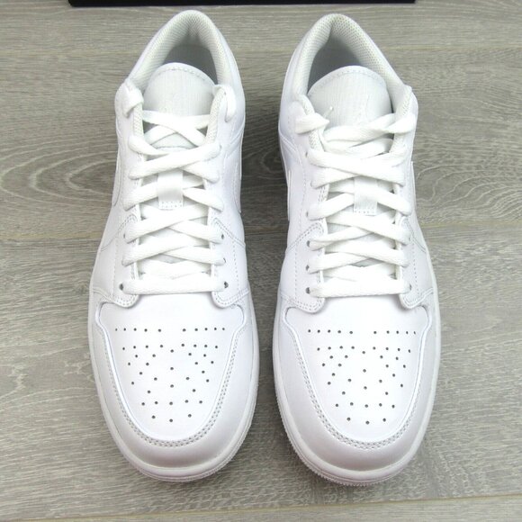 Air Jordan 1 Low Triple White Sneakers Men's Size 11 NEW - Picture 5 of 15